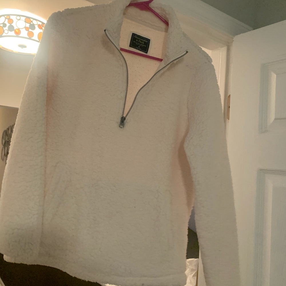 Abercrombie And Fitch Fuzzy Zip Up - image 1